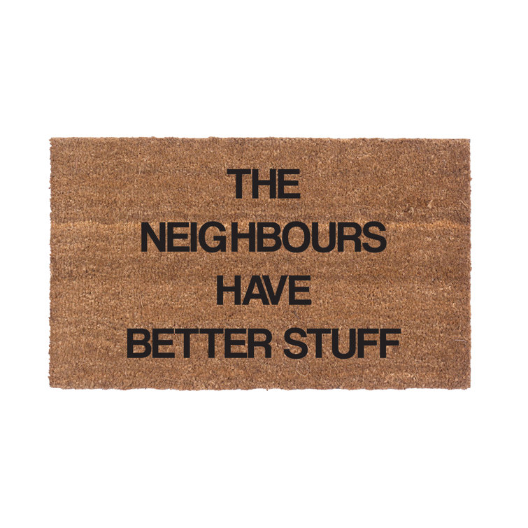 Trinx Better Neighbours Vinyl Coir Doormat 22" X 36" Wayfair Canada